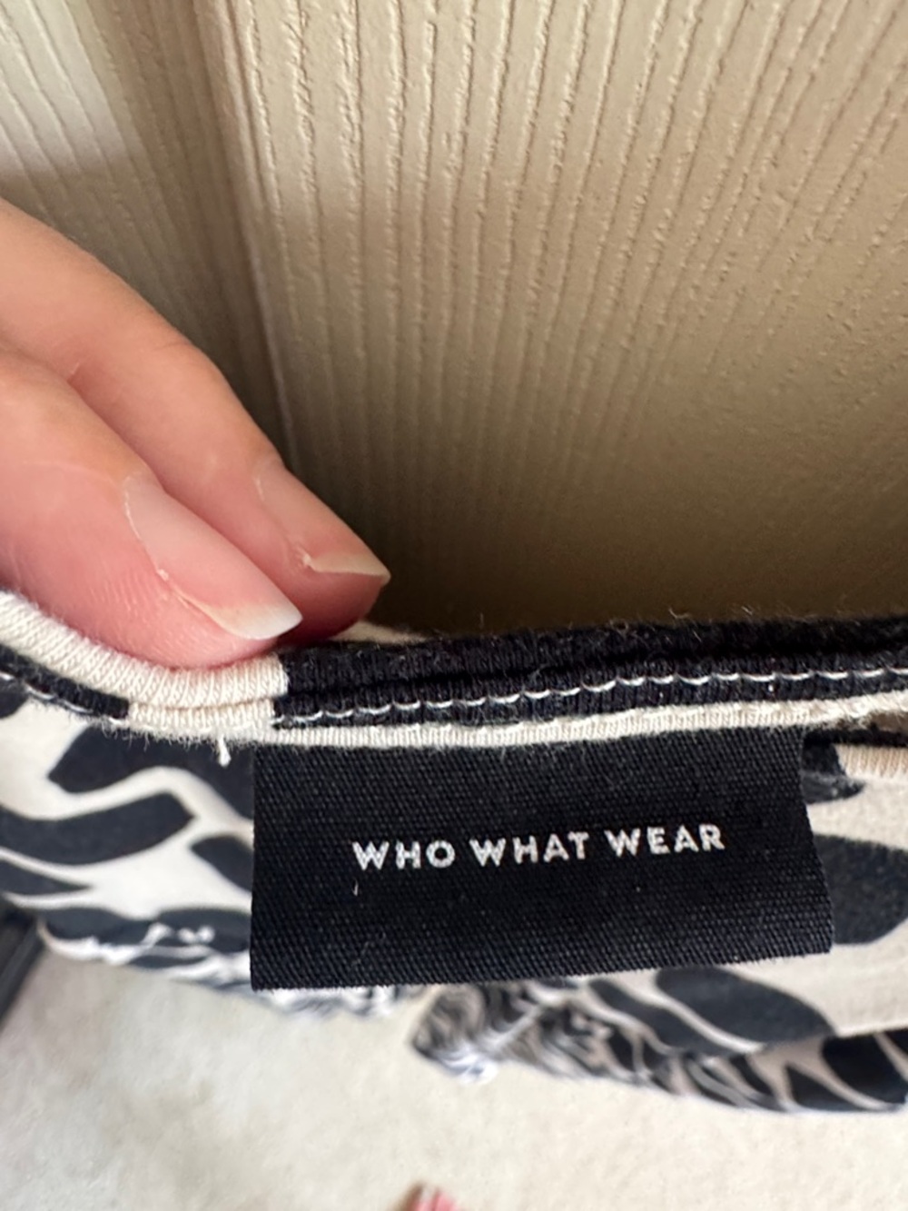 Who What Wear Black and White Spot Maxi Dress - Picture 3 of 5